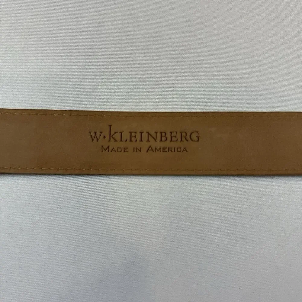 W. KLEINBERG Custom Made Genuine Leather Belt Brand New MSRP $210